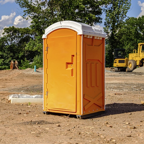 can i customize the exterior of the portable restrooms with my event logo or branding in Los Arcos